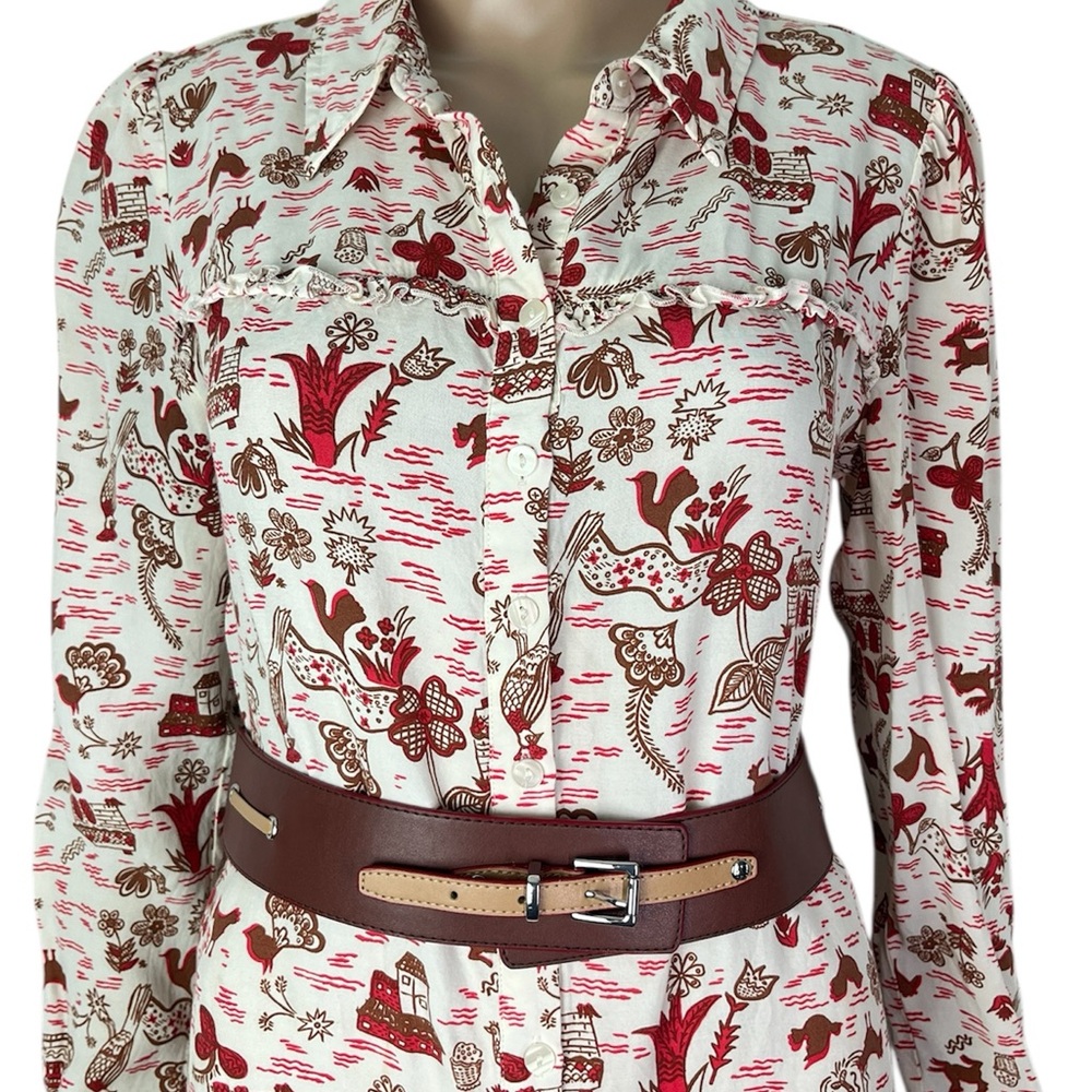 Liz Claiborne Burgundy Leather Wide Stretch Statement Belt